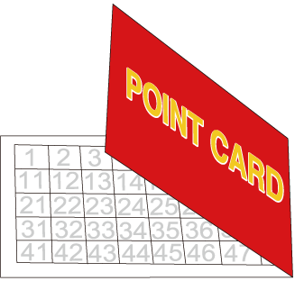 紙製ポイントカード　二つ折りタイプ